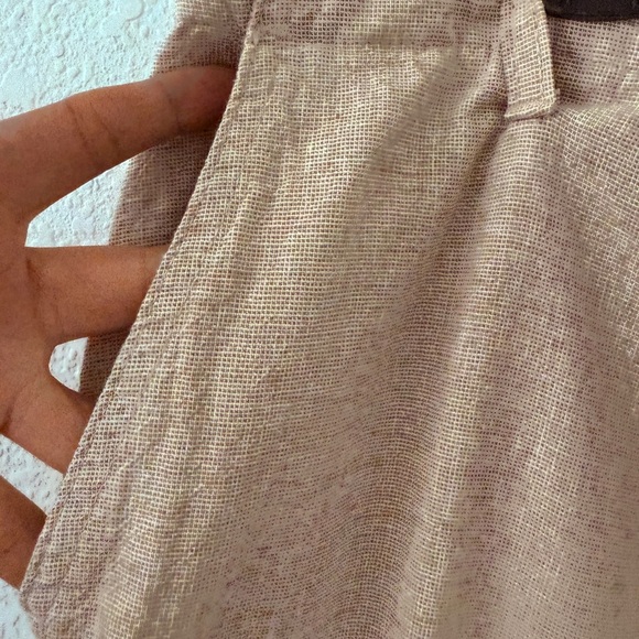 Banana Republic Tan Wide Leg Pants Linen Blend - Picture 6 of 10